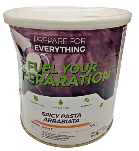 Spicy pasta arrabiata - spicy, tin