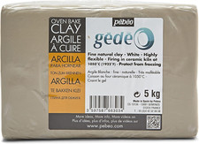 Pebeo 766303 White Oven Bake Clay, Fire in Ceramic Kiln at 1050 ° C, 5 Kg, 18 X 