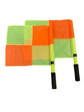 Football Referee Chequered Linesman Flags With Pouch Premier Champions League