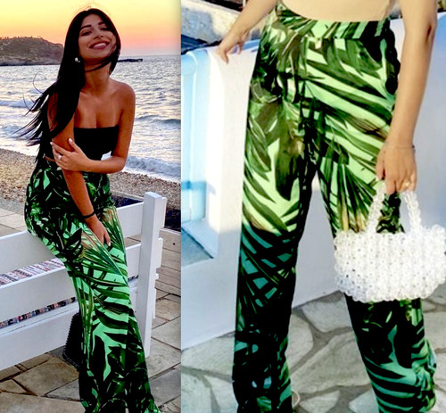 Zara printed satin trousers - ,