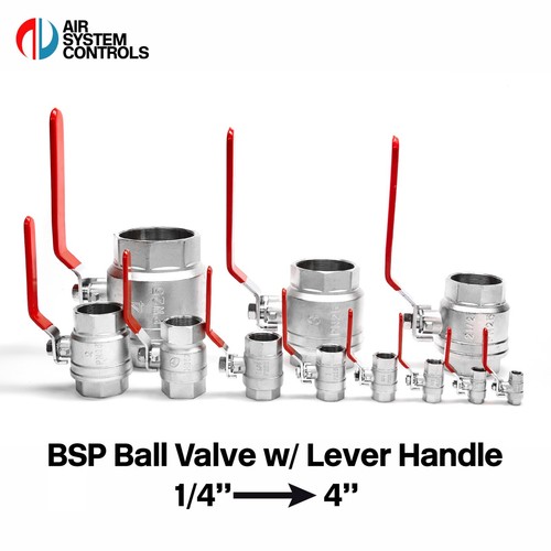 Bsp brass ball valve with - with, red