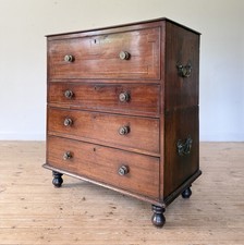 Regency mahogany Military campaign secretaire, c.1820
