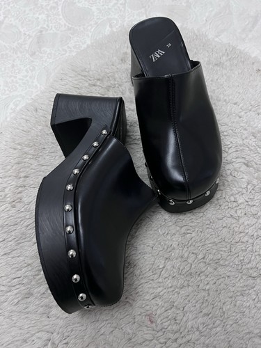 Zara black chunky studded - black,