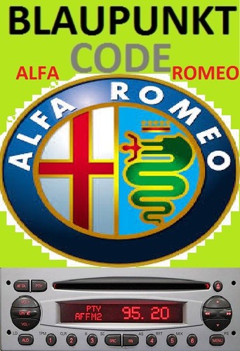 Alfa romeo radio code - code, unlock