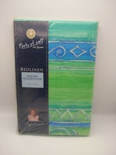 Jeff Banks Ports of Call Quilted Pillowcover Seville Oxford Blue Retro