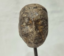 Ancient Chinese mounted terracotta warrior head, 1st millennium, Han Dynasty.