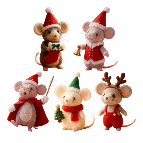Felt christmas mouse mini - felt,