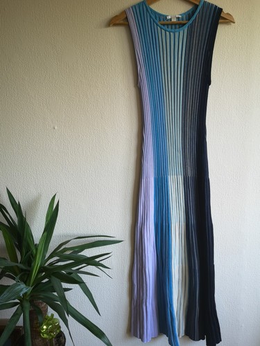 Cos long dress blue stripes - long,