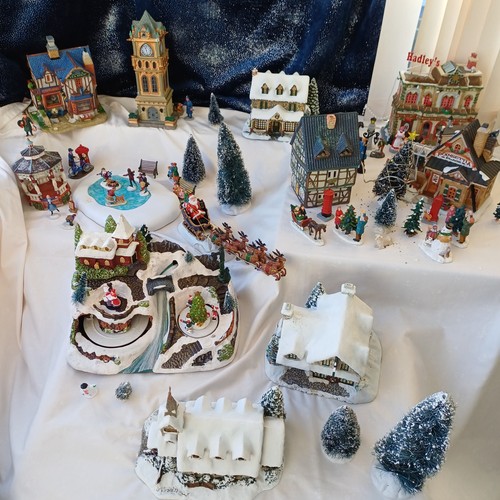 Huge christmas village scene - village,