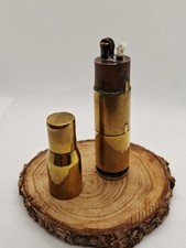 Large Vintage WW2 Brass Trench Art Bul/et Table Lighter Handmade Working Order 