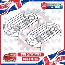 TWO DOUBLE METAL CHAFING DISH