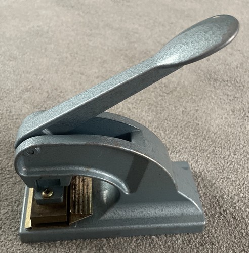 Vintage manual desk embossing - desk,