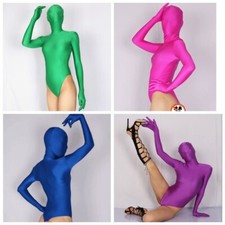 Unisex Spandex Bodysuit Hood Suit Zentai Catsuit Sexy Costume Party Club Wear