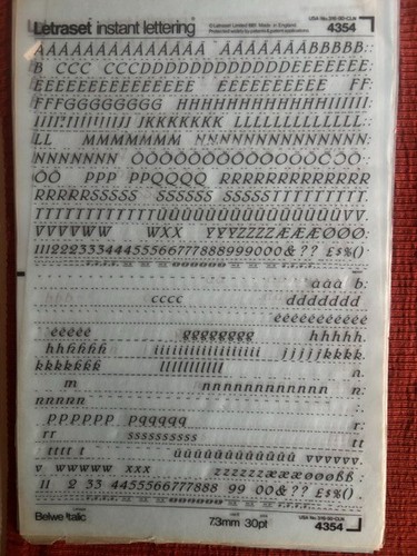 Letraset instant lettering - 8,