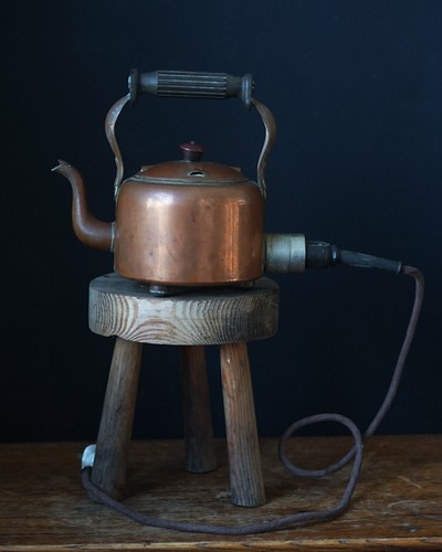 Vintage copper electric kettle - vintage,