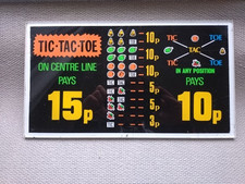 Vintage Tic Tac Toe One Arm Bandit Backing Plate Quirky Decorative Item 