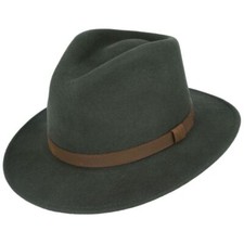 Fedora Felt Wool Hat Crushable with Leather Band Unisex High Quality Hat