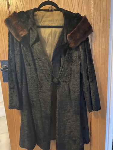 Vintage astrakhan fur coat - vintage,