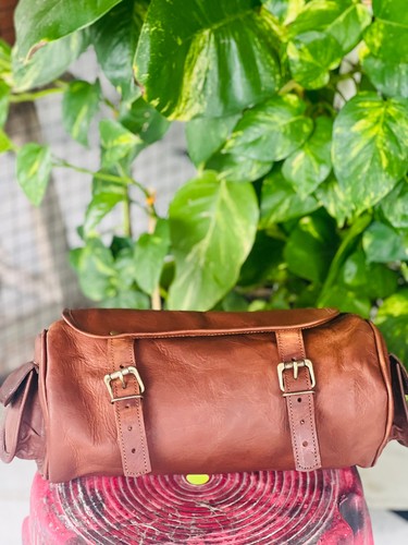 Genuine bulky leather vintage - leather,