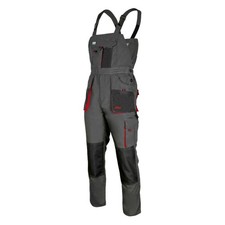 Red Bib and Brace Overalls, Knee Reinforcement with Pockets, UK STOCK! 24h