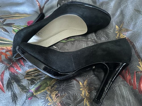 Faith black high heeled shoes - high,