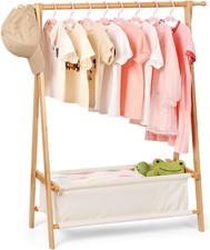 Kids Clothing Rack W/ Storage