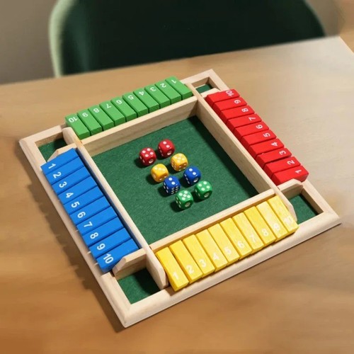 Wooden dice board game shut - dice,