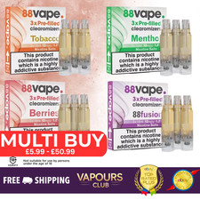 88Vape 3x Pack Pre Filled