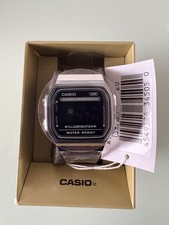 Casio A168XES-1BEF Vintage 36mm Transparent Resin Band Illuminator Watch