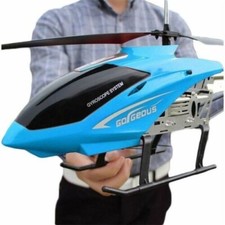 Remote Control 3.5 channel RC helicopter Extra Big, Blue, Strong Alloy Body NEW