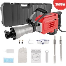 Electric Demolition Corded Hammer Concrete Breaker Drill 240V with Chisel+Case