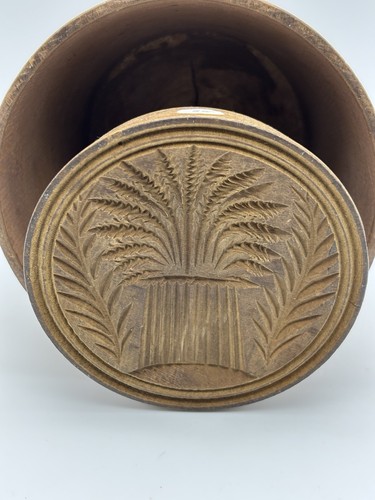 Wooden butter mold primitive - wooden,