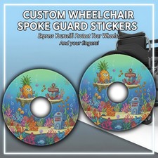 Wheelchair Spoke Guard Sticker Kit | Optional Spoke Guards | Durable Vinyl Wheel