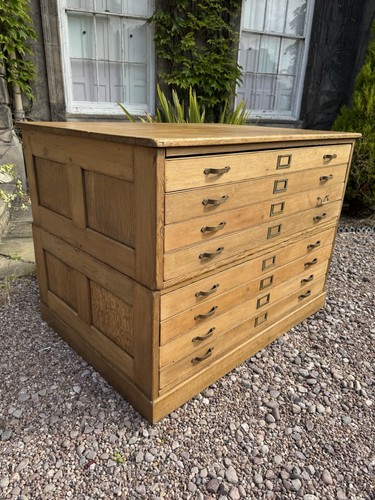 Antique oak drawer architect - oak, 8
