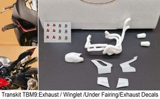 1/12 Transkit Scarico Exhaust / Winglet for Ducati Panigale V4R SBK Tamiya TBM9