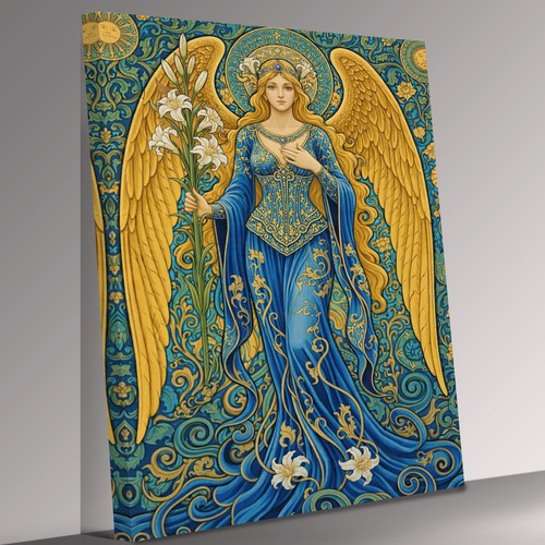 Art deco angel - deco, canvas