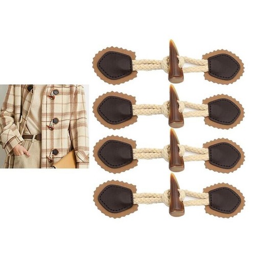 Pairs leather horn - horn, toggle