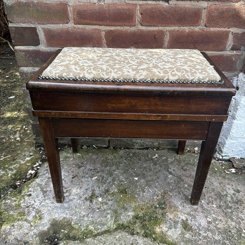 Vintage adjustable piano stool - adjustable,