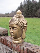 Large Golden Buddha Head