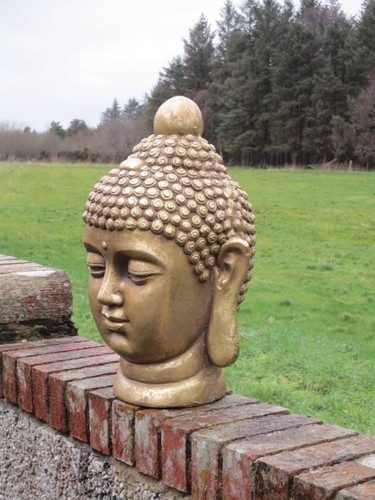 Large golden buddha - golden, head