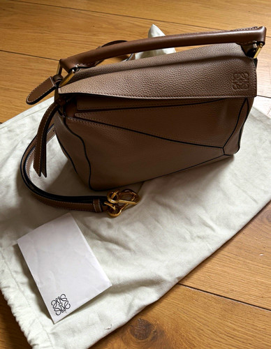 Loewe puzzle small bag - loewe, taupe