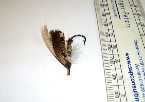 Vintage fishing fly old salmon