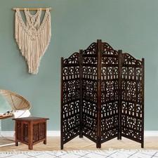 4 Panel Carved Room Divider