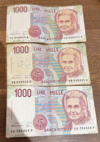 Italy 1000 lire - lire, x3