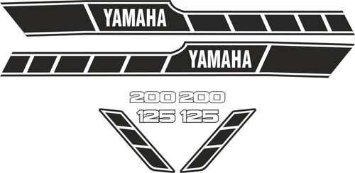 Yamaha 200 125 decal kit - rd,