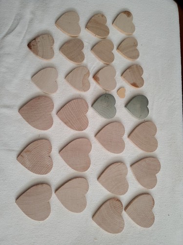 Wooden hearts various sizes - hearts,