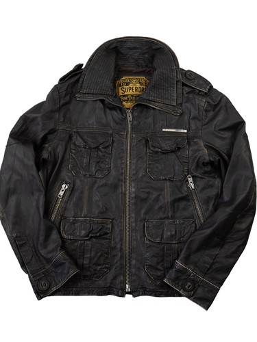 Superdry brad leather jacket - brad,