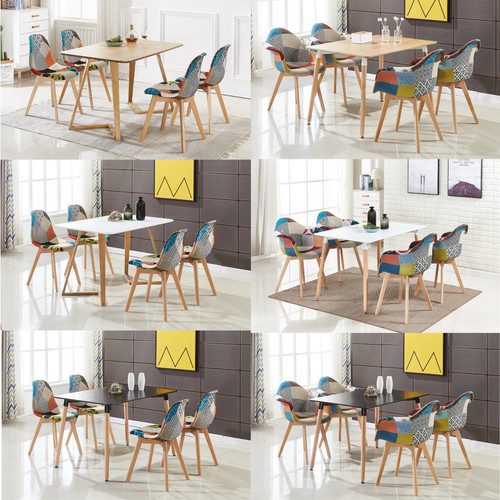 Patchwork dining table set - patchwork,