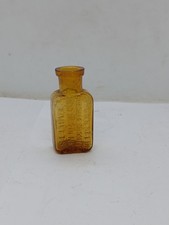 Old Miniature Amber Glass Dr
