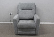 Parker Knoll Chicago Grey Fabric Power Recline Armchair Power Headrest & Lumbar